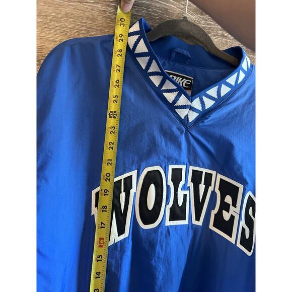 Minnesota Timberwolves Basketball BIKE Jacket Mens Large Vintage Puffer Blue - Picture 8 of 9